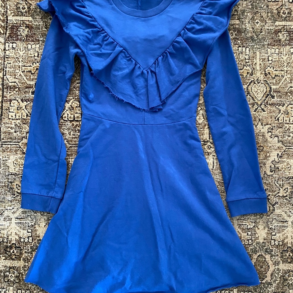 ASOS Vibrant Blue Dress with Ruffles